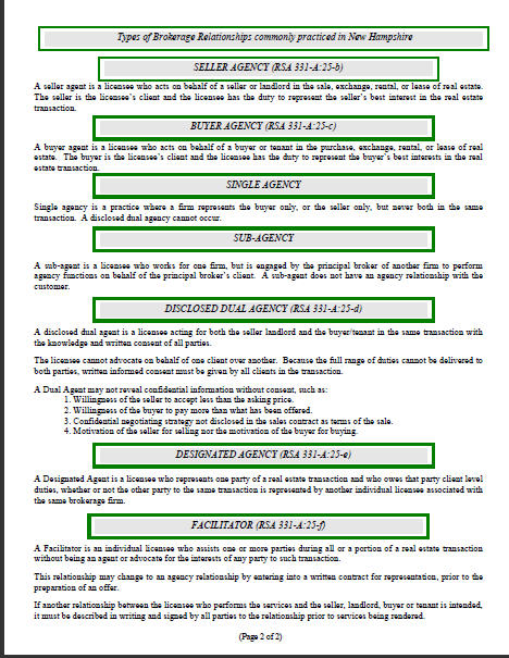 Disclosure form